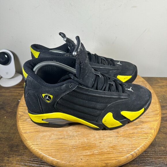Nike Other - Nike Air Jordan Retro 14 Thunder Black Yellow Men's Size 8.5 Shoe 487471-070‎